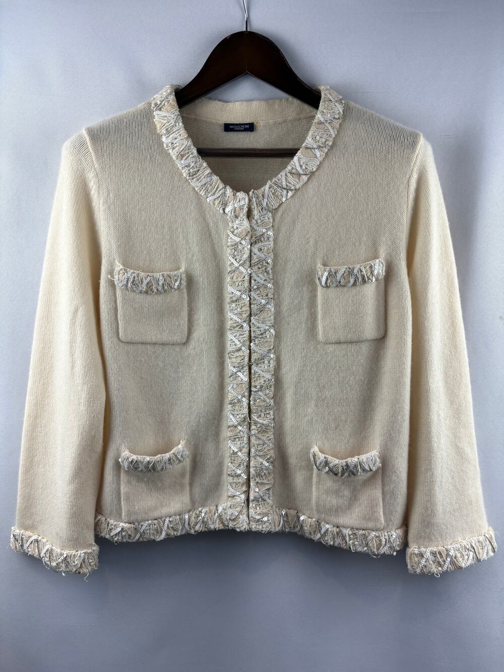 Women’s Magaschoni M/L Cream Cashmere Sweater